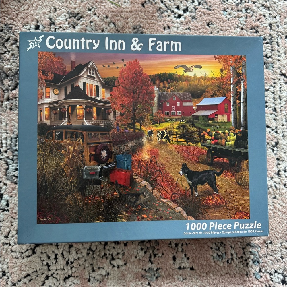 Country Inn & Farm 1000 Piece Puzzle - Multicolor
